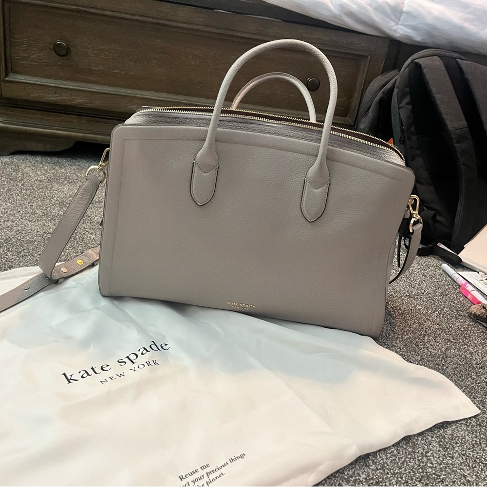 Kate Spade Taupe laptop bag